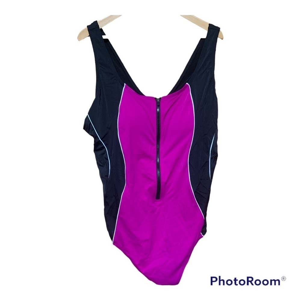 Swimsuits for All Zip Up Swimsuit Size 28 NWT